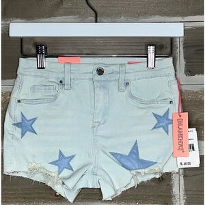 BLANK NYC NWT Girls Star Appliqué Denim Cutoff Shorts SZ 12